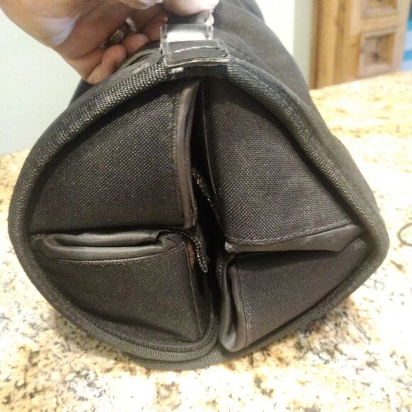 Harley Davidson 8 Compartment Roll Up Bag Travel Pack Bag Luggage Canvas Pockets - Picture 9 of 9